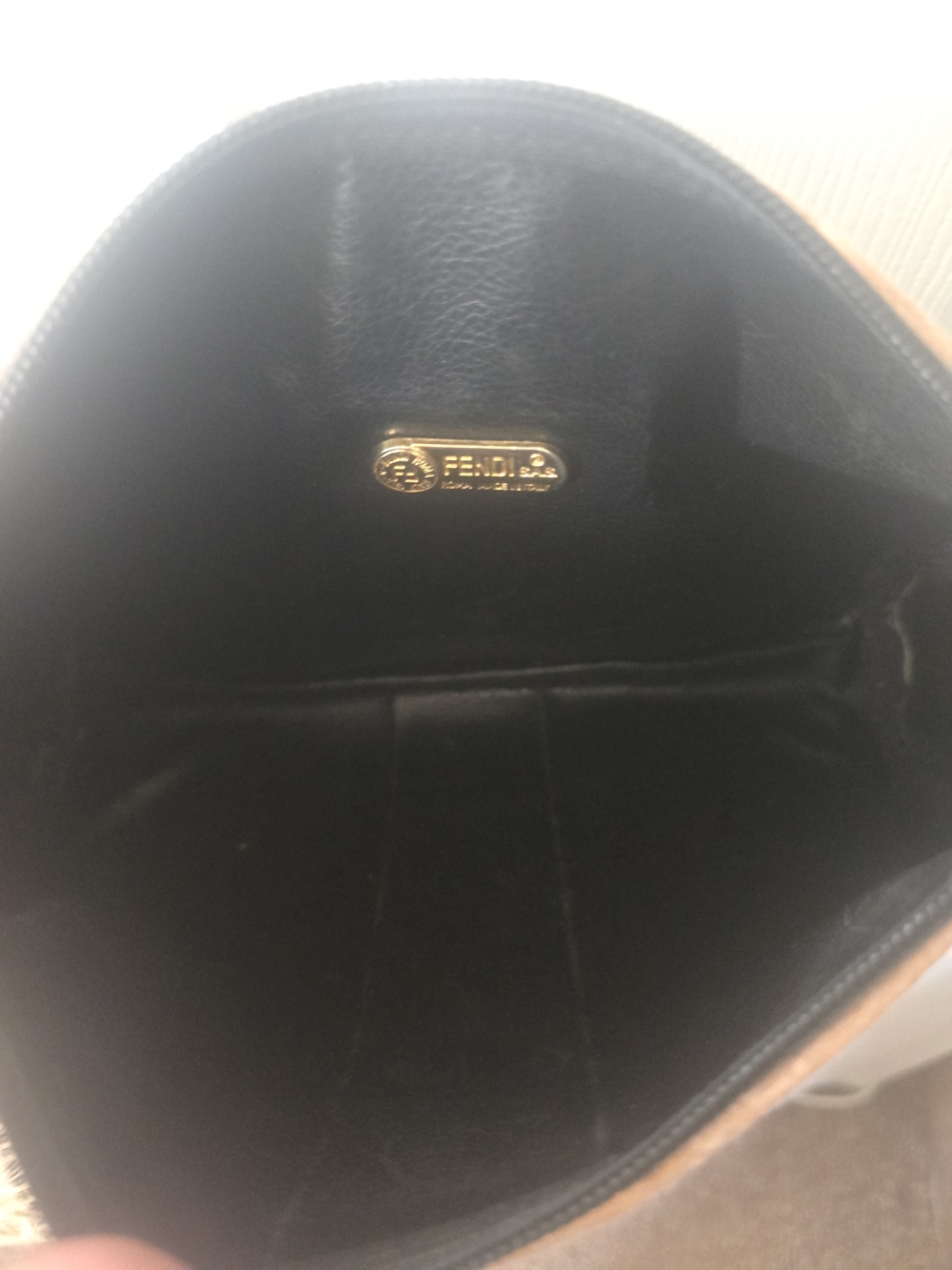 FENDI Vintage Checkered Crossbody Bag With Original Leather Strap - Picture 14 of 16